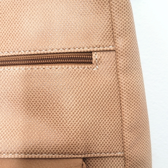 Multisac Tan Camel Colored Shoulder Bag NEW Adjustable Straps Textured 12x11 - Picture 9 of 14